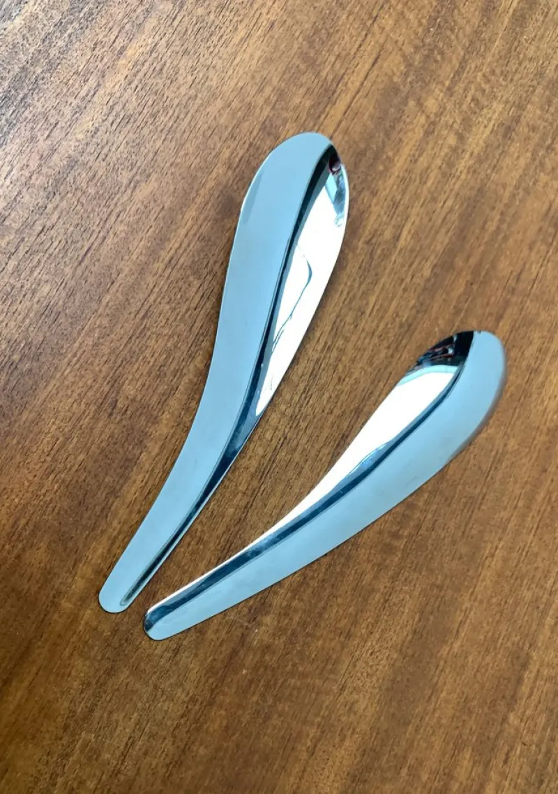 Pamono Postmodern Cutlery Salad Spoons from Conran, 1990s, Set of 2> Cutlery & Serving Utensils