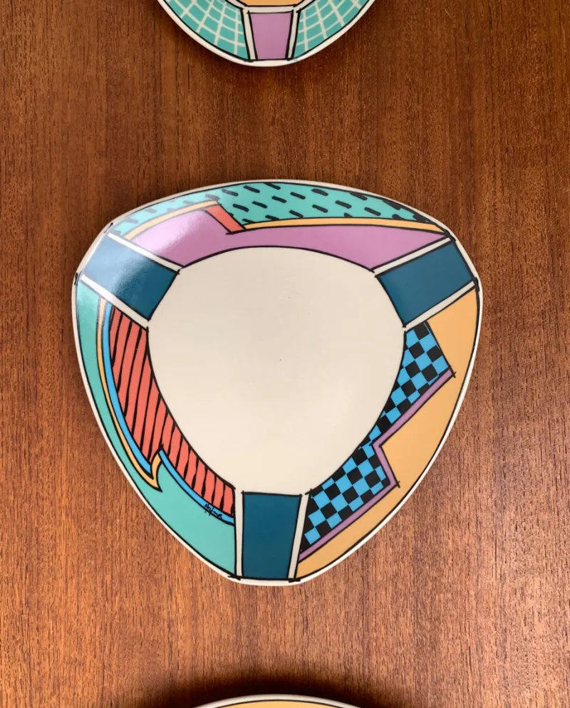 Pamono Postmodern Flash One Series Coffee Service Plates, Cups, Saucers by Dorothy Hafner for Rosenthal, 1980s, Set of 6> Coffee & Tea Service