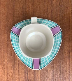 Pamono Postmodern Flash One Series Coffee Service Plates, Cups, Saucers by Dorothy Hafner for Rosenthal, 1980s, Set of 6><noscript><img width=