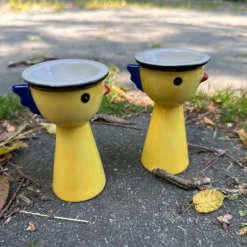 Pamono Postmodern Handcrafted Ceramic Chicken Egg Cups from Ikea, Sweden, 1980s, Set of 2><noscript><img width=