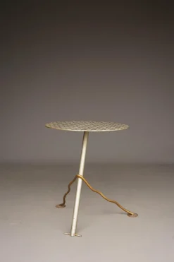 Pamono Postmodern Industrial Metal Garden Table, 1980s><noscript><img width=