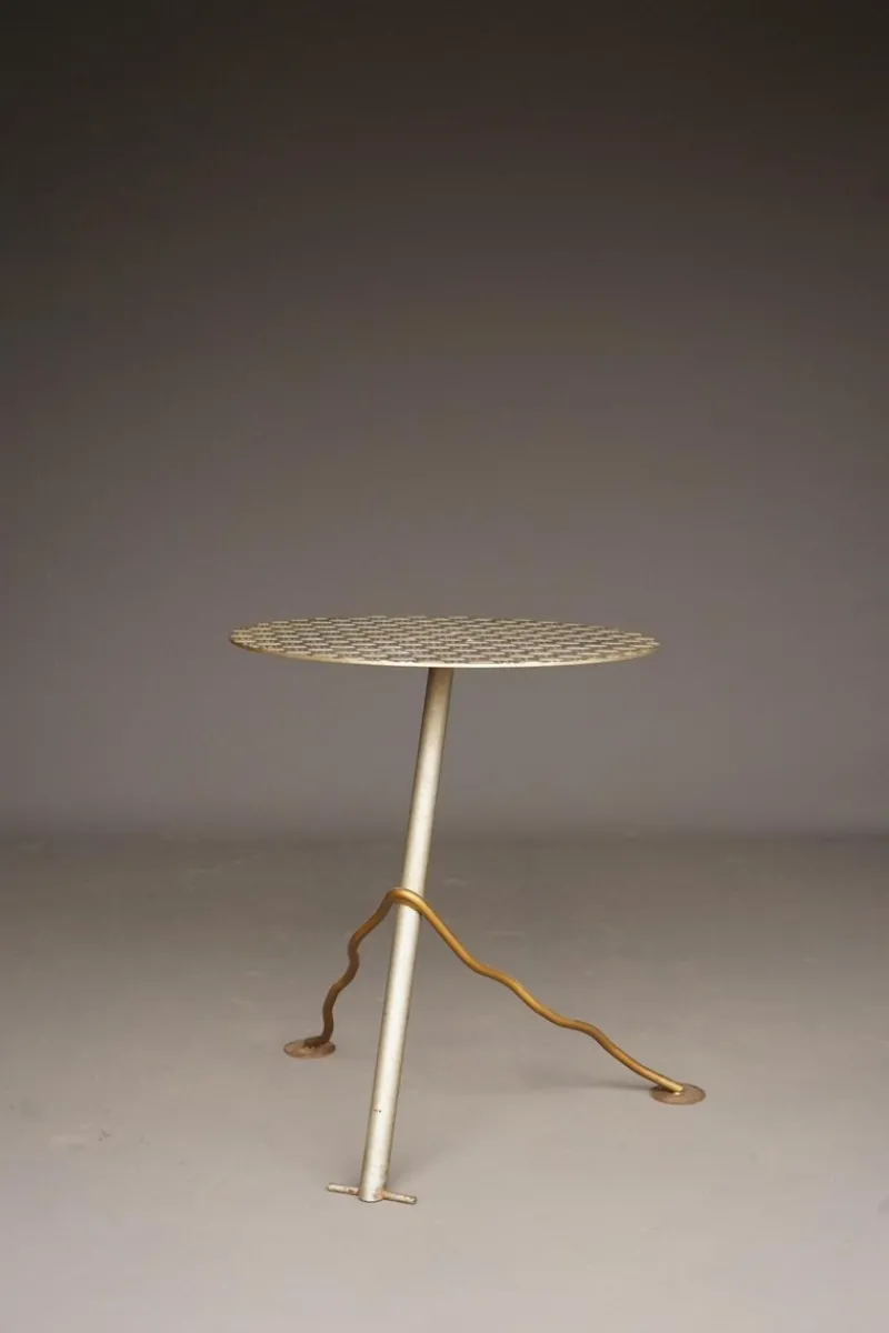 Pamono Postmodern Industrial Metal Garden Table, 1980s> Garden Tables