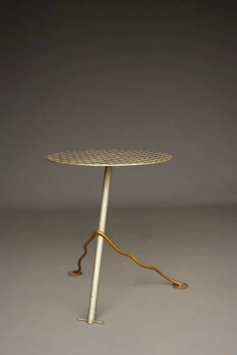 Pamono Postmodern Industrial Metal Garden Table, 1980s> Garden Tables