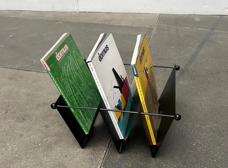 Online Pamono Postmodern Italian Metal Magazine Rack Holder, 1980s