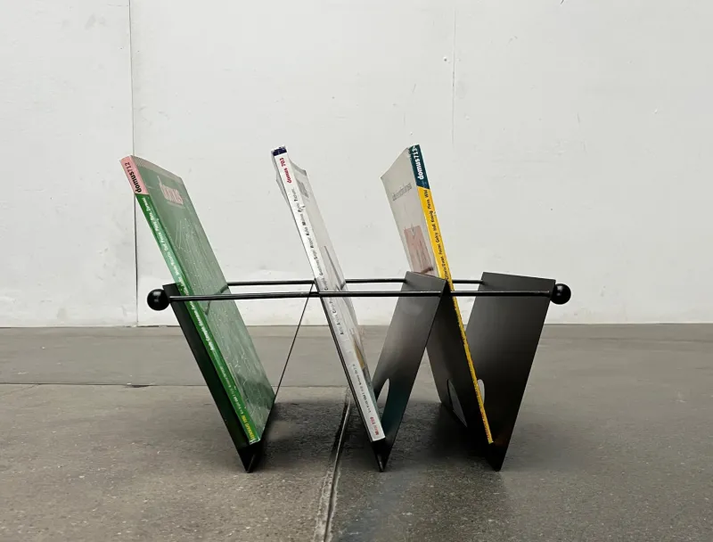 Online Pamono Postmodern Italian Metal Magazine Rack Holder, 1980s