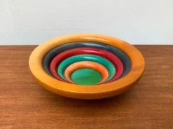 Pamono Postmodern Italian Wooden Bowl by Pietro Manzoni> Bowls