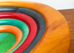 Pamono Postmodern Italian Wooden Bowl by Pietro Manzoni><noscript><img width=