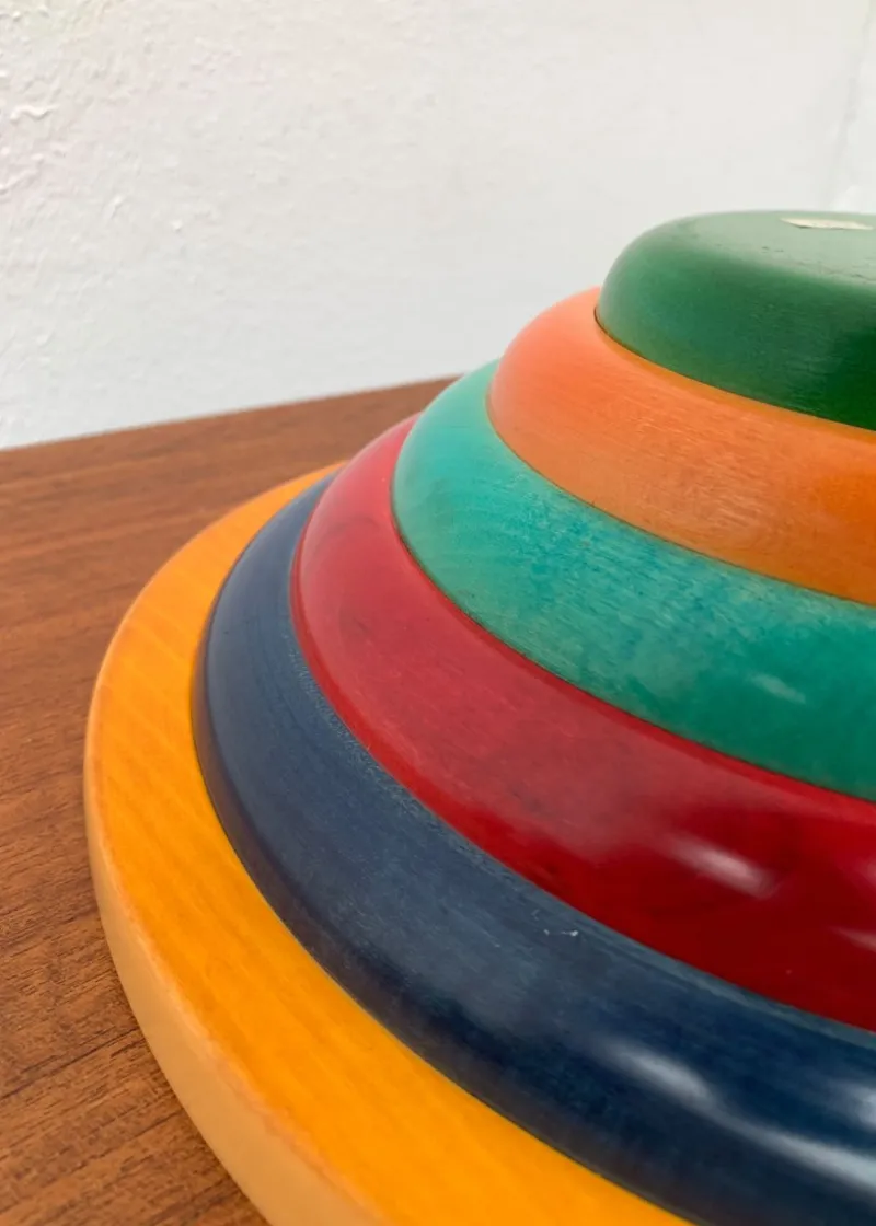 Pamono Postmodern Italian Wooden Bowl by Pietro Manzoni> Bowls