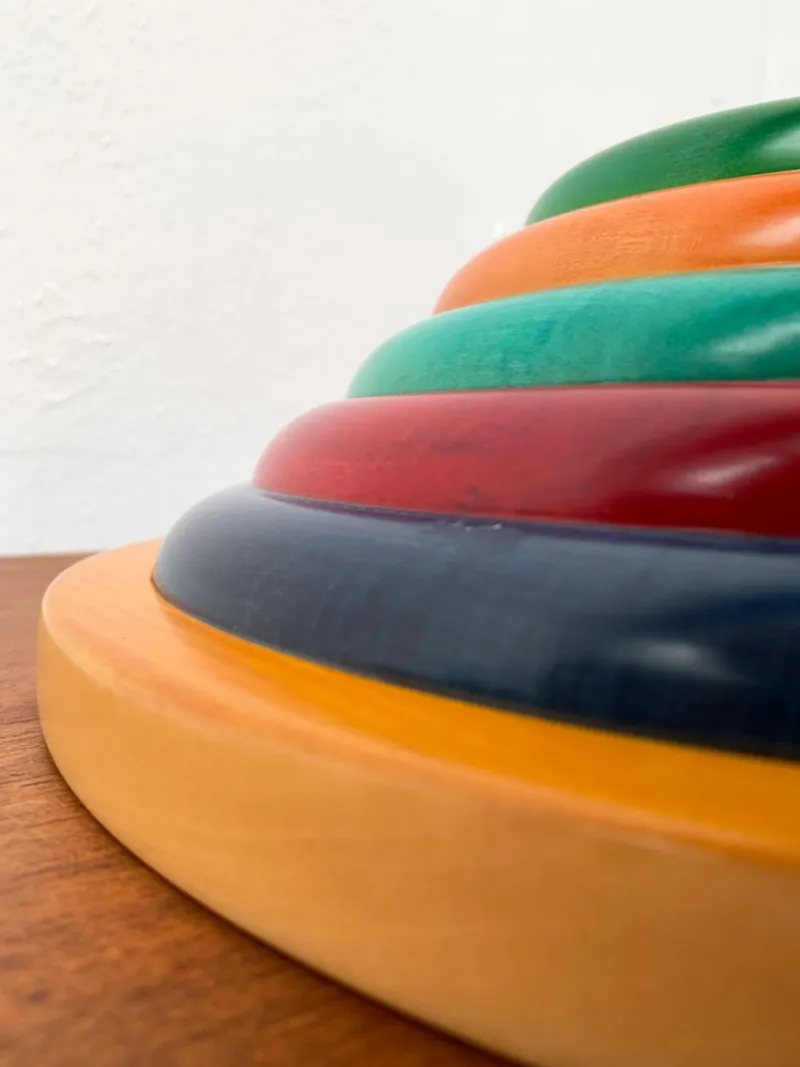 Pamono Postmodern Italian Wooden Bowl by Pietro Manzoni> Bowls