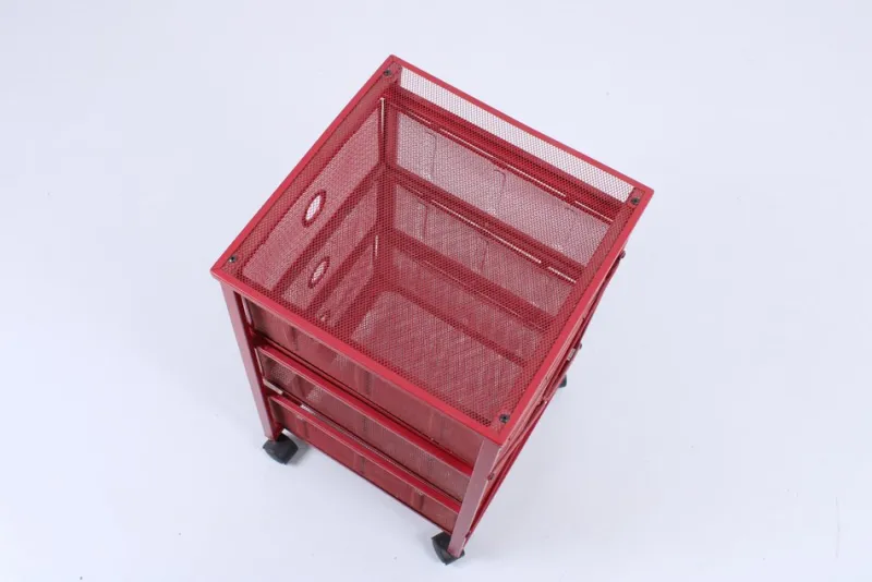 Pamono Postmodern Red Metal Storage Unit from Ikea, 1980s> Serving Bar Carts & Trolleys
