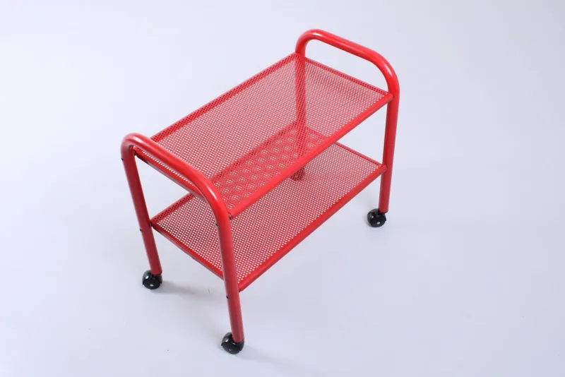 Pamono Postmodern Red Metal Trolley by Habitat, 1980s> Serving Bar Carts & Trolleys