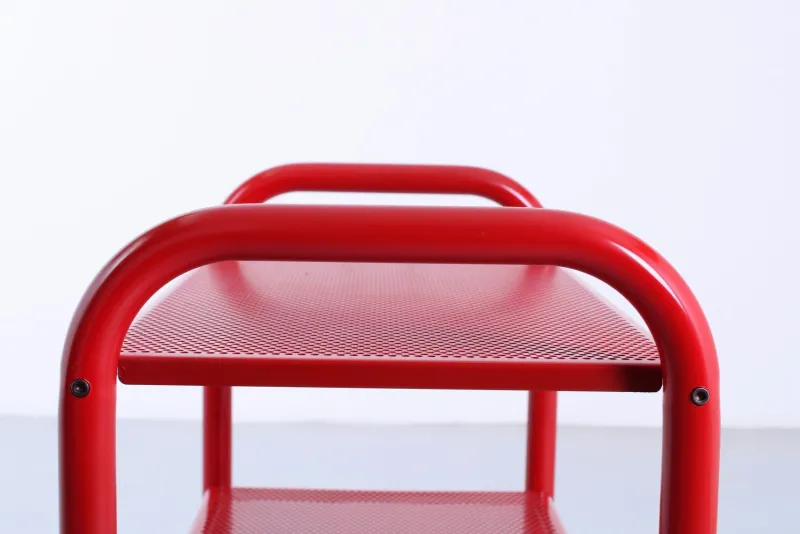 Pamono Postmodern Red Metal Trolley by Habitat, 1980s> Serving Bar Carts & Trolleys