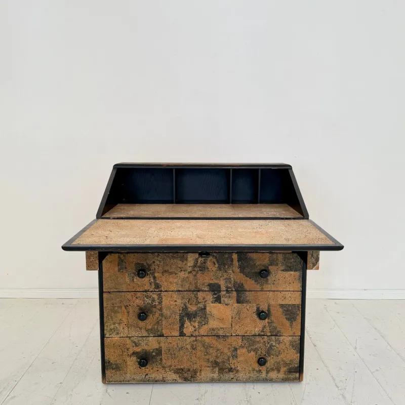 New Pamono Postmodern Serie 5 Secretaire in Cork by Peter Maly for Cor, 1975