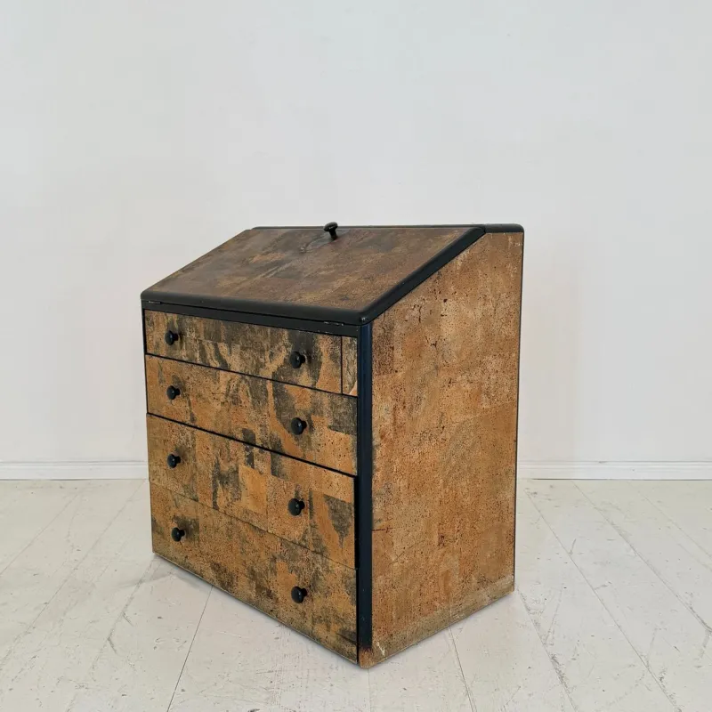 New Pamono Postmodern Serie 5 Secretaire in Cork by Peter Maly for Cor, 1975