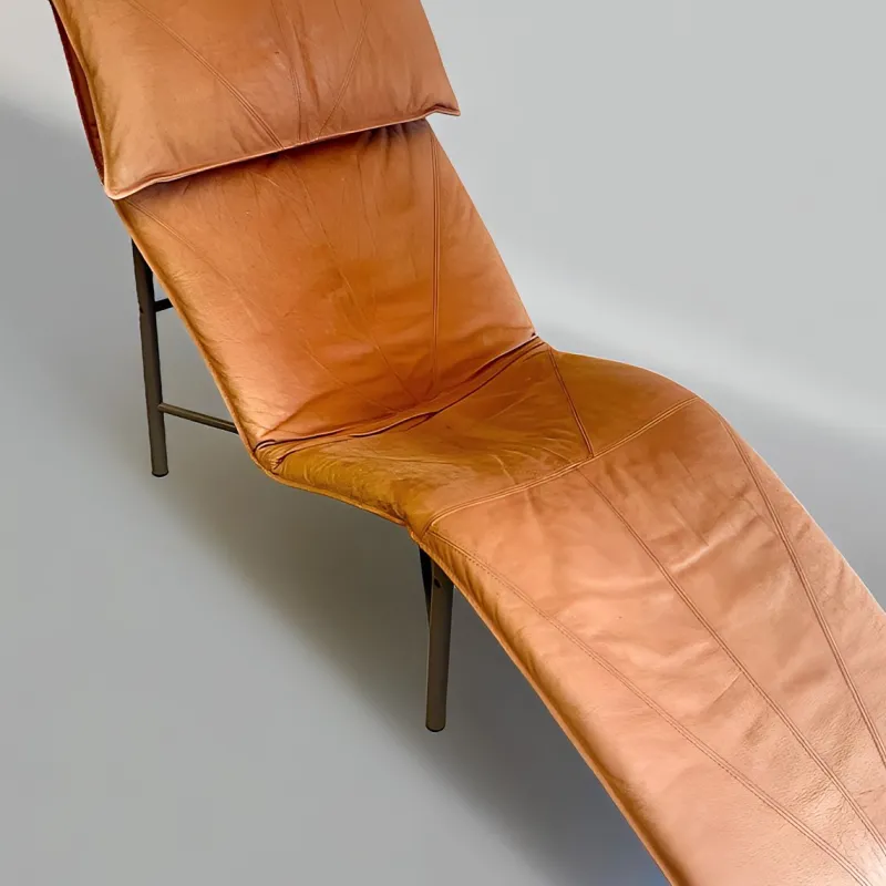 Best Pamono Postmodern Skye Relax Lounge Chair in Patinated Cognac-Brown Leatherby Tord Björklund for Ikea, Sweden, 1970s