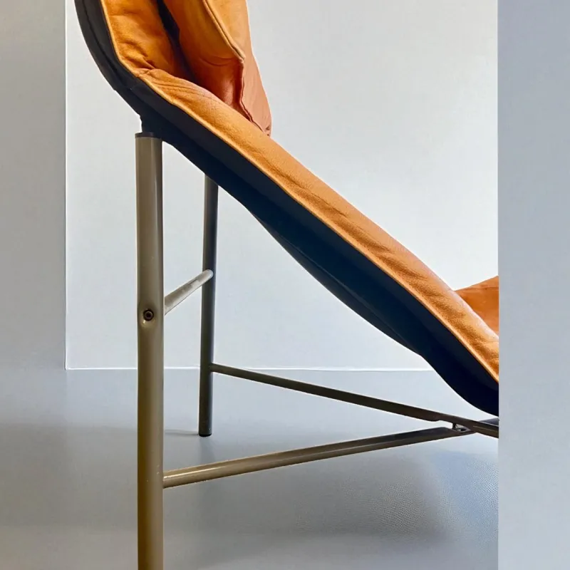 Best Pamono Postmodern Skye Relax Lounge Chair in Patinated Cognac-Brown Leatherby Tord Björklund for Ikea, Sweden, 1970s