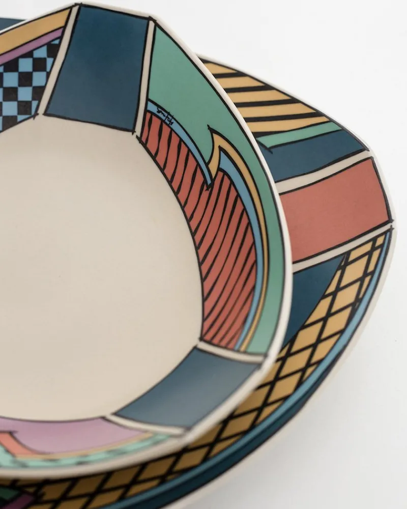 Pamono Postmodern Tableware by Dorothy Hefner for Rosenthal Studio Line, 1980s, Set of 6> Serving Dishes