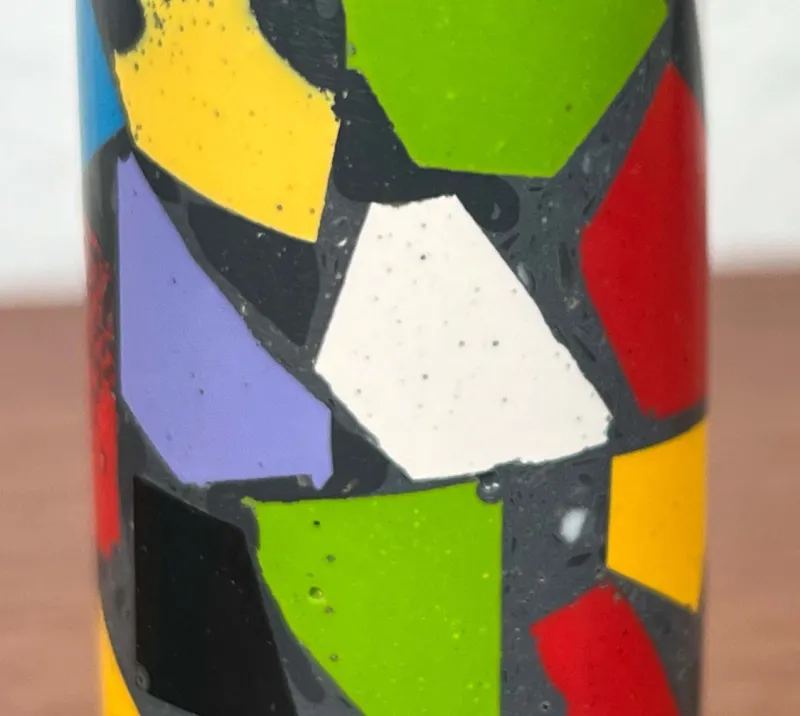 New Pamono Postmodern Terrazzo Pepper and Salt Shaker, 1980s, Set of 2