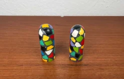 New Pamono Postmodern Terrazzo Pepper and Salt Shaker, 1980s, Set of 2