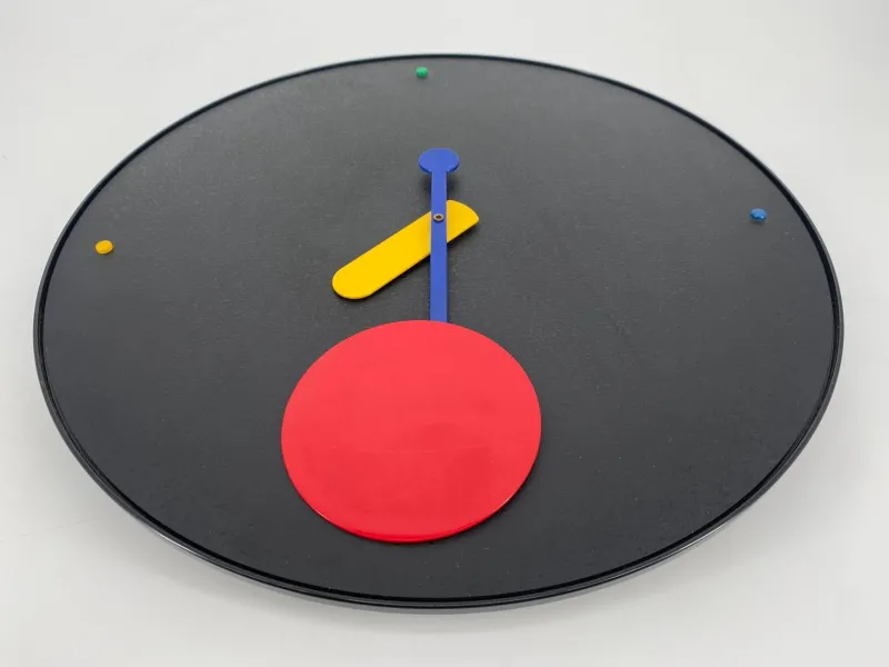 Pamono Postmodern Wall Clock by Barberini Giorgio Marinelli for Rexite, Italy, 1980s> Clocks