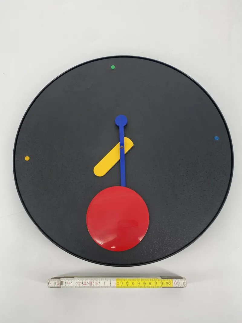 Pamono Postmodern Wall Clock by Barberini Giorgio Marinelli for Rexite, Italy, 1980s> Clocks