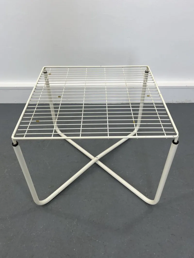 Pamono Postmodern White Jarpen Table by Niels Gammelgaard for Ikea, 1983> Garden Tables