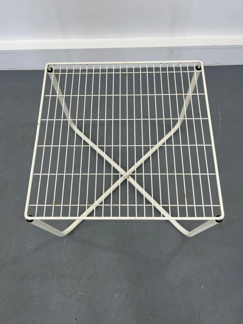 Pamono Postmodern White Jarpen Table by Niels Gammelgaard for Ikea, 1983> Garden Tables