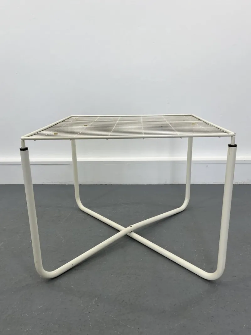 Pamono Postmodern White Jarpen Table by Niels Gammelgaard for Ikea, 1983> Garden Tables