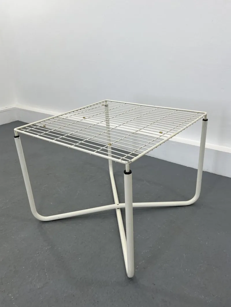 Pamono Postmodern White Jarpen Table by Niels Gammelgaard for Ikea, 1983> Garden Tables