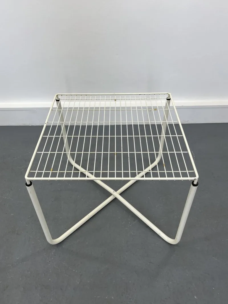 Pamono Postmodern White Jarpen Table by Niels Gammelgaard for Ikea, 1983> Garden Tables