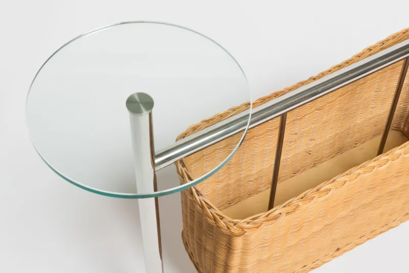 Pamono Potto Side Table and Magazine Holder by Andrea Branzi for Zanotta, 1990s> Magazine Racks