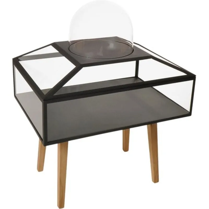 Outlet Pamono Powder Coated Steel, Glass and Oak Wood Decorative Cabinet 4 by JSPR