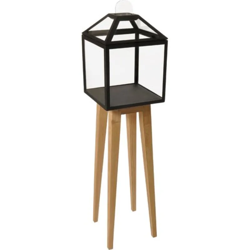 Outlet Pamono Powder Coated Steel, Glass and Oak Wood Decorative Cabinet 4 by JSPR