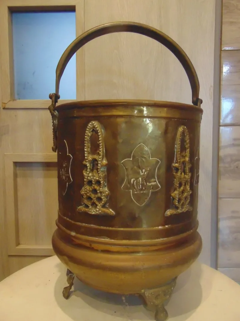 Pamono Pre-War Copper Flower Container> Garden Accessories