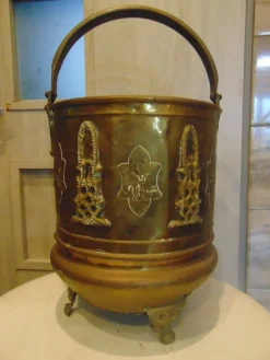 Pamono Pre-War Copper Flower Container><noscript><img width=