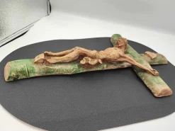 Pamono Pre-War Hanging Cross in Plaster, 1920s><noscript><img width=