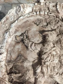 Pamono Pre-War Hunting Painting, 1920s, Plaster><noscript><img width=