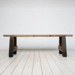 Pamono Primitive Beech and Oak Console, 1900s> Console Tables
