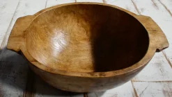 Pamono Primitive Hand Carved Oak Bowl, 1900s> Bowls