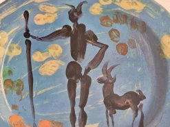 Best Pamono Print Depicting Pablo Picasso Vallauris Plate with Shepherd from Albert Skira, 1955