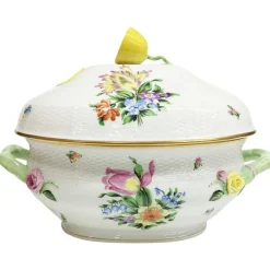Pamono Printemps Pattern Porcelain Tureen with Handles from Herend, Hungary