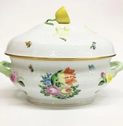 Pamono Printemps Pattern Porcelain Tureen with Handles from Herend, Hungary