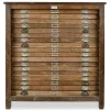 Outlet Pamono Printing Press Cabinet with 18 Drawers in Solid Wood