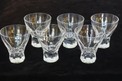 New Pamono Prisma Drinking Glasses in Lead Crystal by Wilhelm Wagenfeld for Peill & Putzler, 1950s, Set of 6