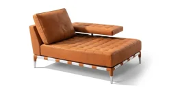 Pamono Prive Steel and Leather Sofa by Philippe Starck for Cassina><noscript><img width=