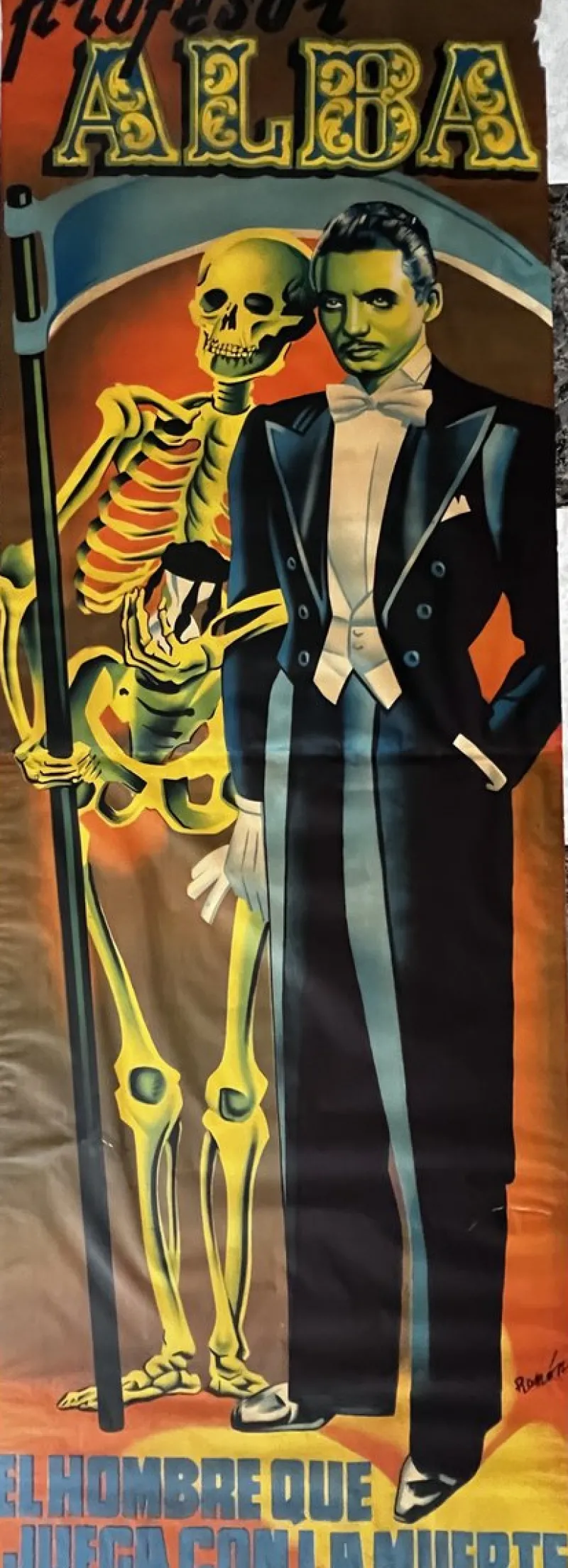 Pamono Professor Alba Man Who Plays with Death Magic Poster, 1959> Posters