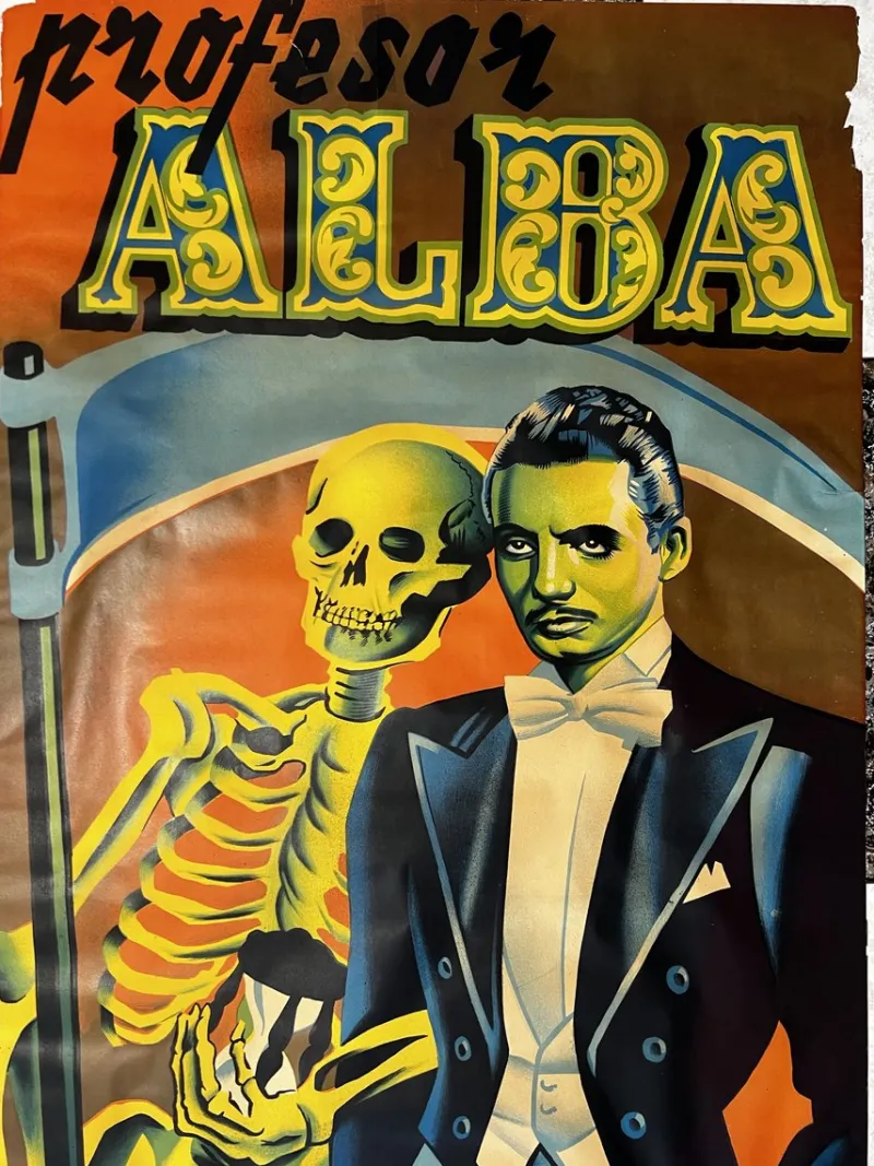 Pamono Professor Alba Man Who Plays with Death Magic Poster, 1959> Posters