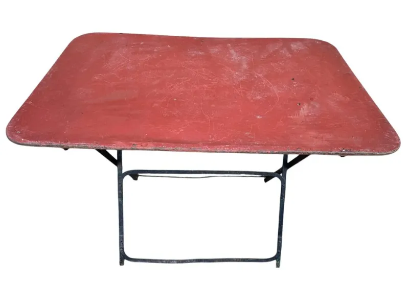 Hot Pamono Provencal Folding Iron Garden Table, 1900s
