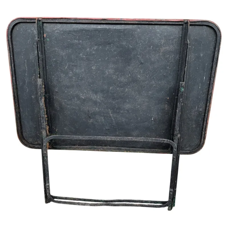 Hot Pamono Provencal Folding Iron Garden Table, 1900s