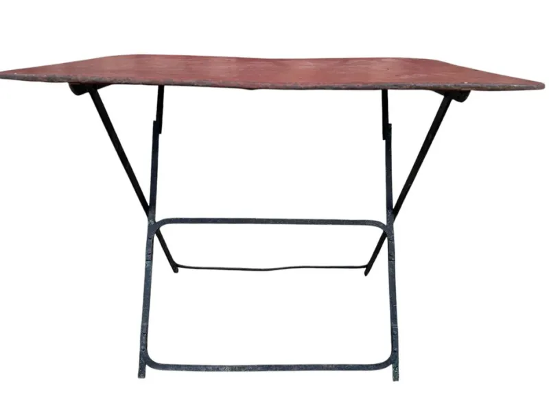 Hot Pamono Provencal Folding Iron Garden Table, 1900s